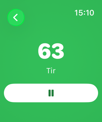 An Apple Watch controlling the timer